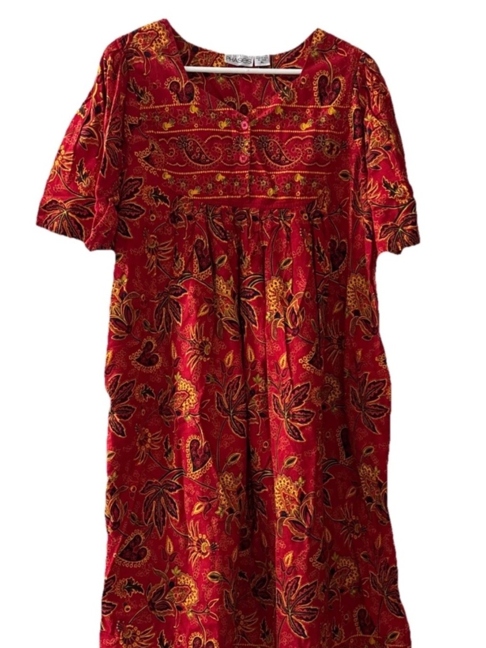 Phases 100% cotton lounge MuuMuu dress XL boho style